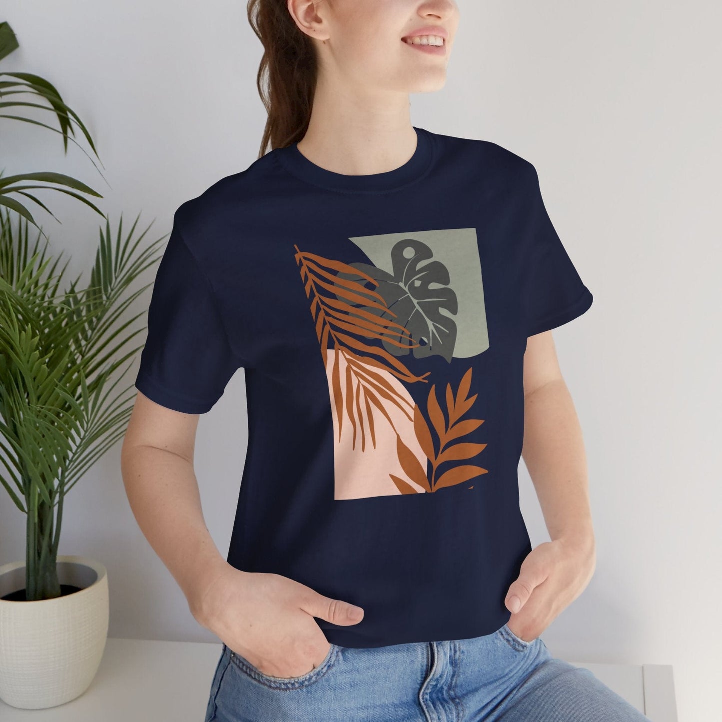 Bohemian Leaf Harmony Soft Breathable Flowers T-Shirt