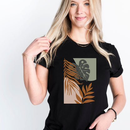 Bohemian Leaf Harmony Soft Breathable Flowers T-Shirt