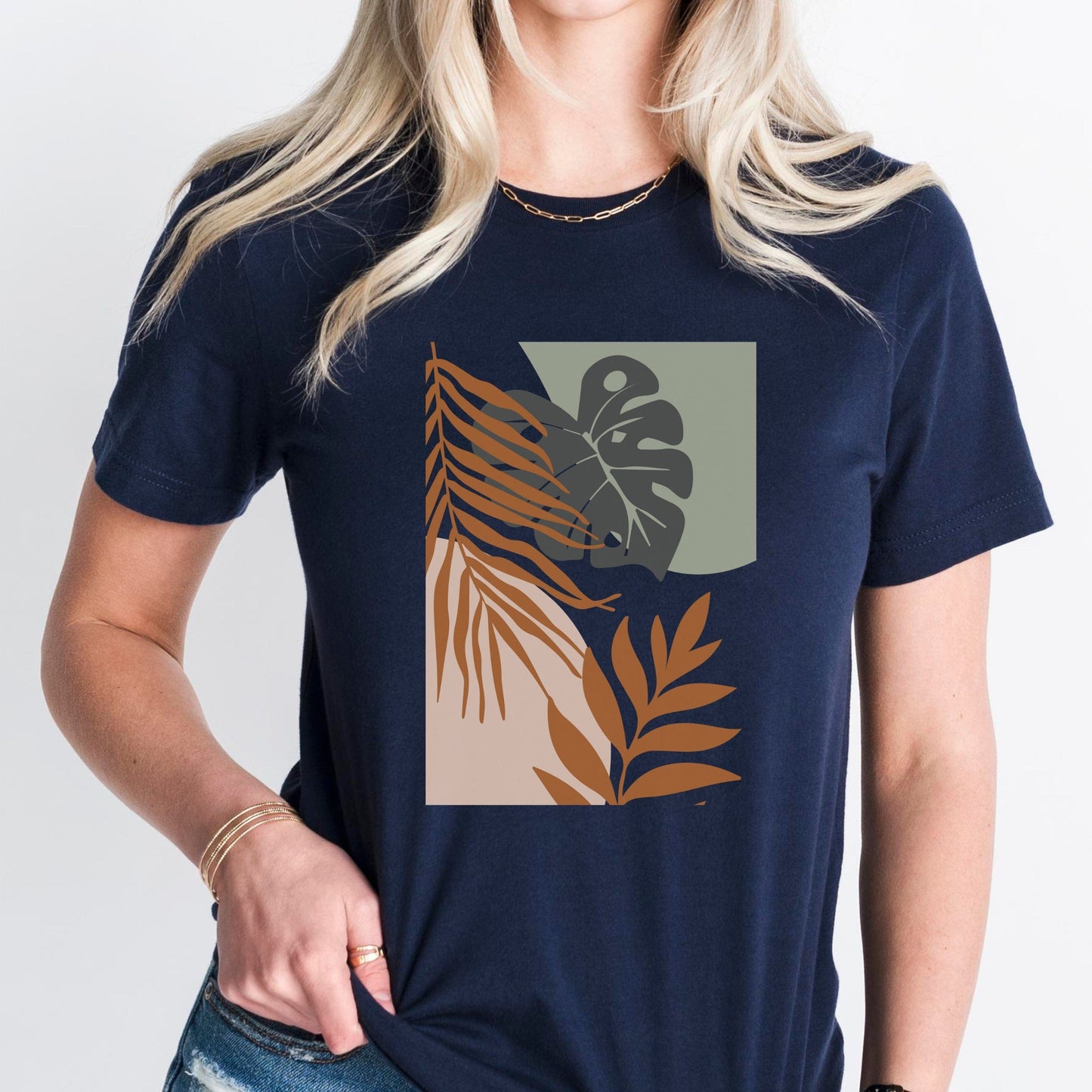 Bohemian Leaf Harmony Soft Breathable Flowers T-Shirt