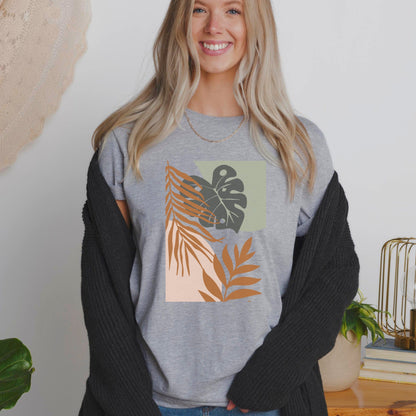 Bohemian Leaf Harmony Soft Breathable Flowers T-Shirt