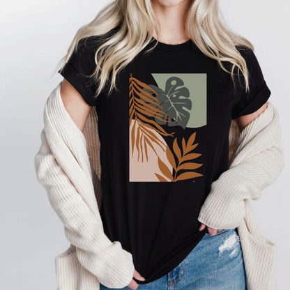 Bohemian Leaf Harmony Soft Breathable Flowers T-Shirt