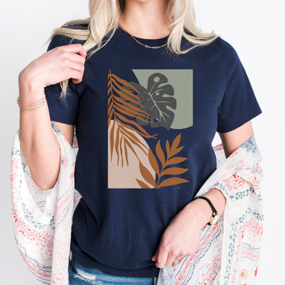 Bohemian Leaf Harmony Soft Breathable Flowers T-Shirt