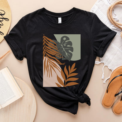 Bohemian Leaf Harmony Soft Breathable Flowers T-Shirt