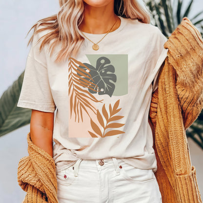 Bohemian Leaf Harmony Soft Breathable Flowers T-Shirt