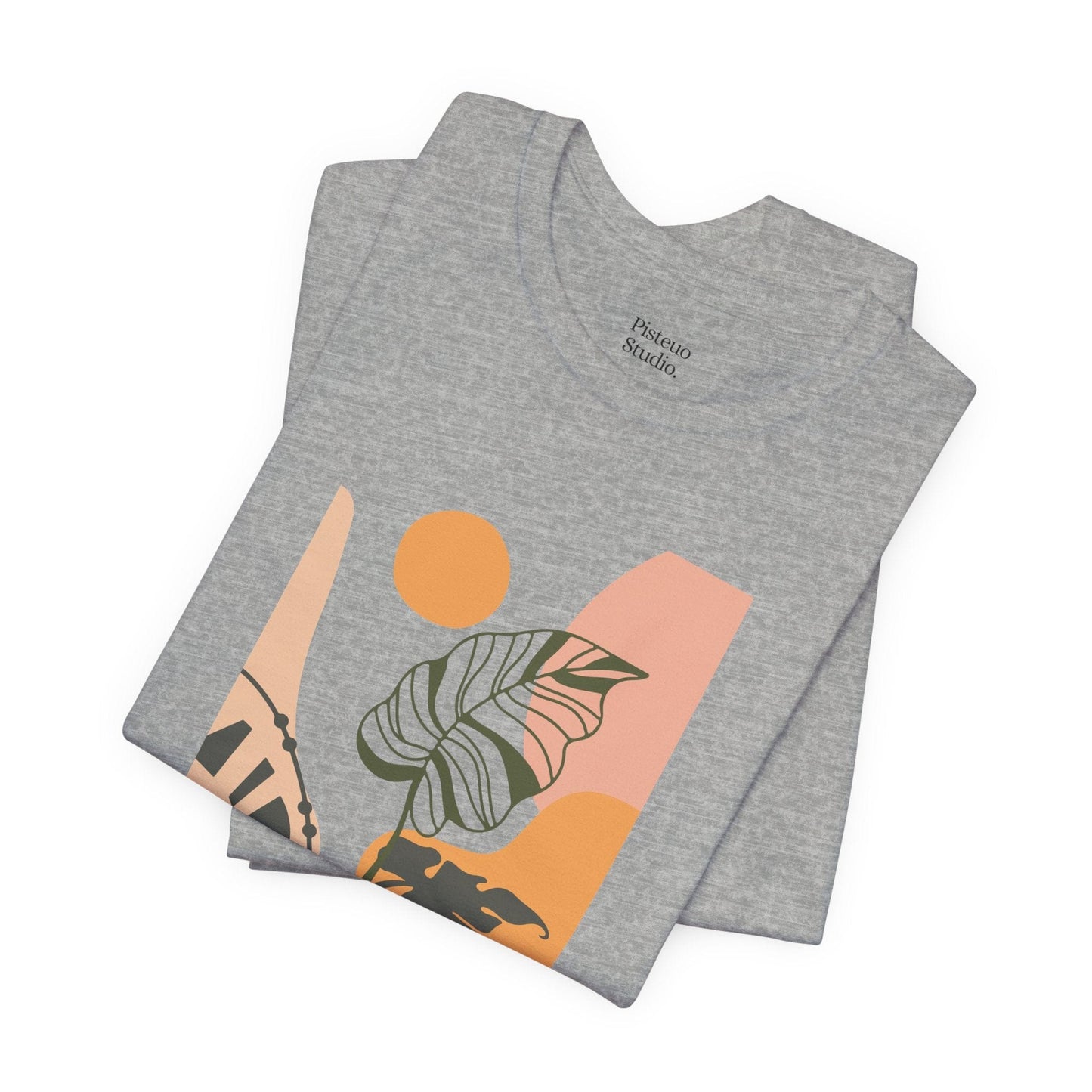 Boho Leaf At Sunset Soft Breathable Flowers T-Shirt