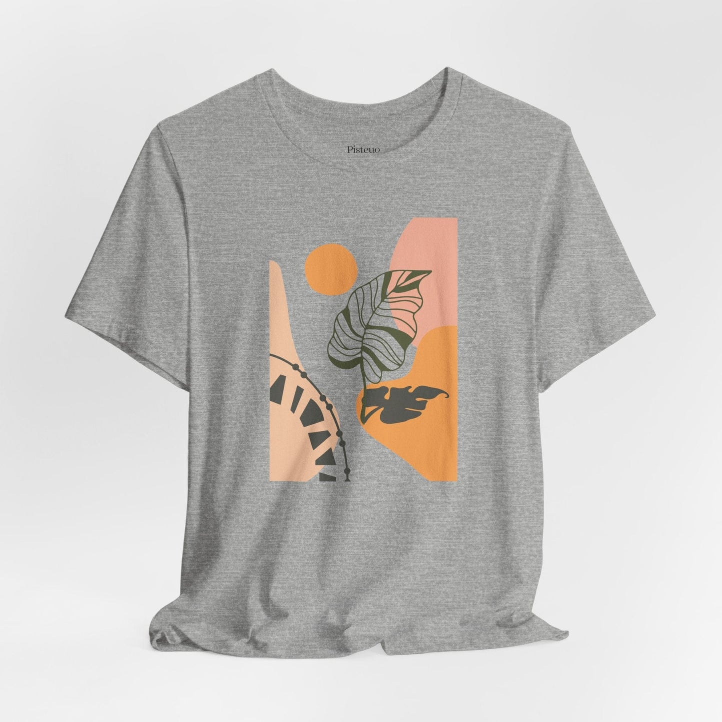 Boho Leaf At Sunset Soft Breathable Flowers T-Shirt