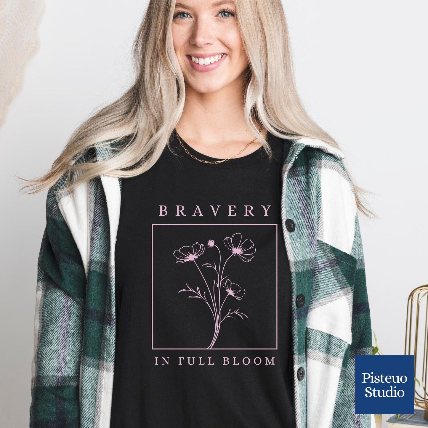 Bravery In Full Bloom Pastel Soft Breathable T-Shirt