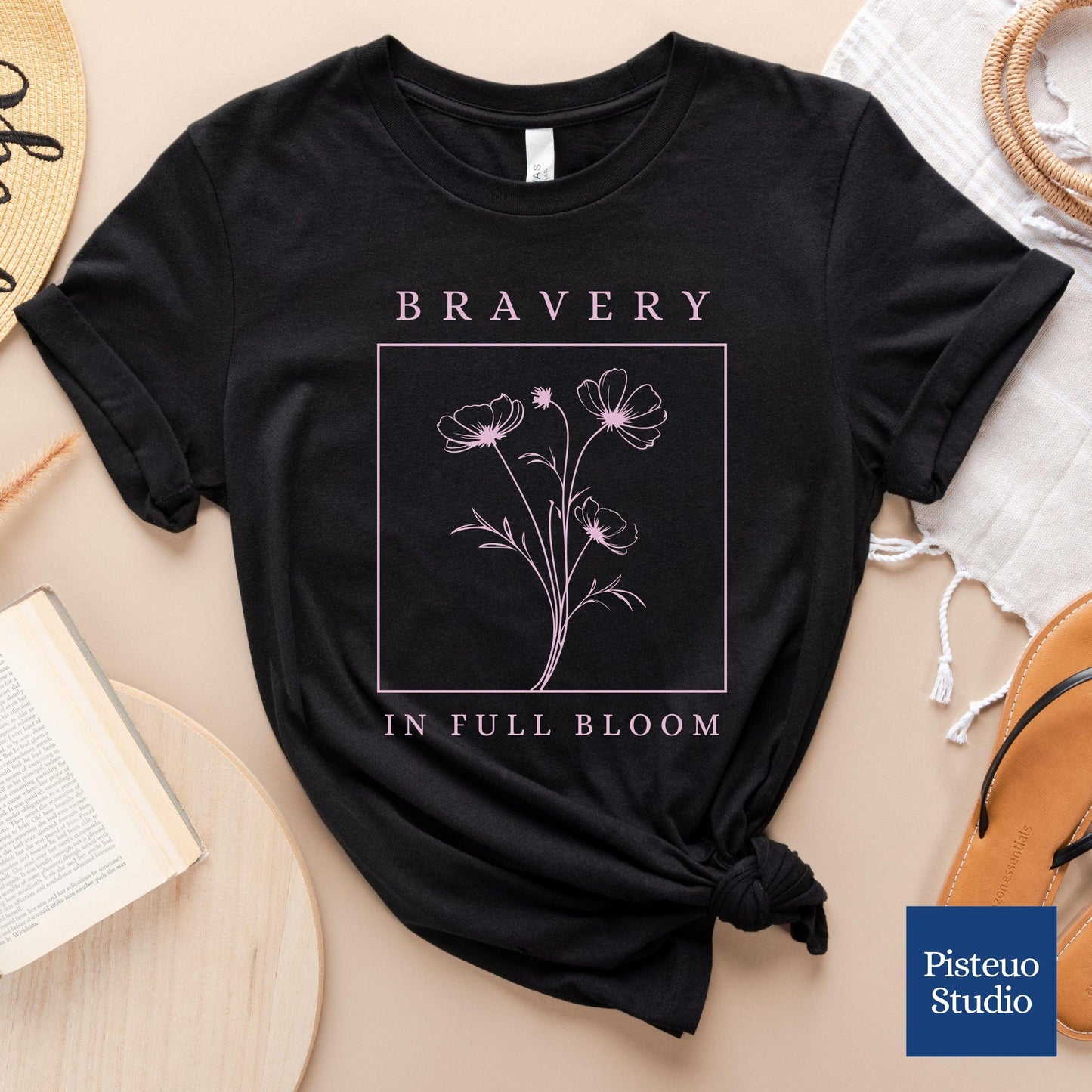 Bravery In Full Bloom Pastel Soft Breathable T-Shirt