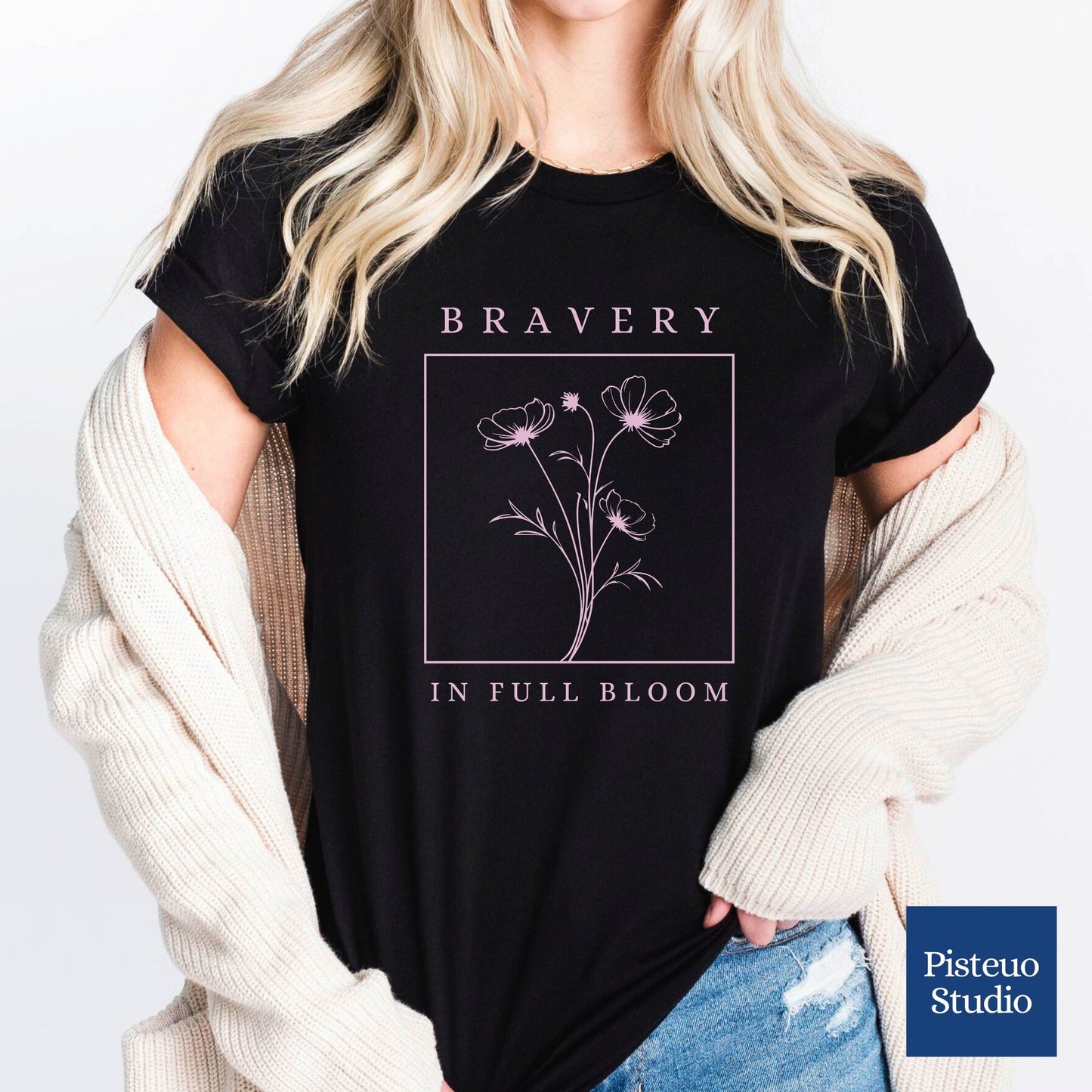 Bravery In Full Bloom Pastel Soft Breathable T-Shirt