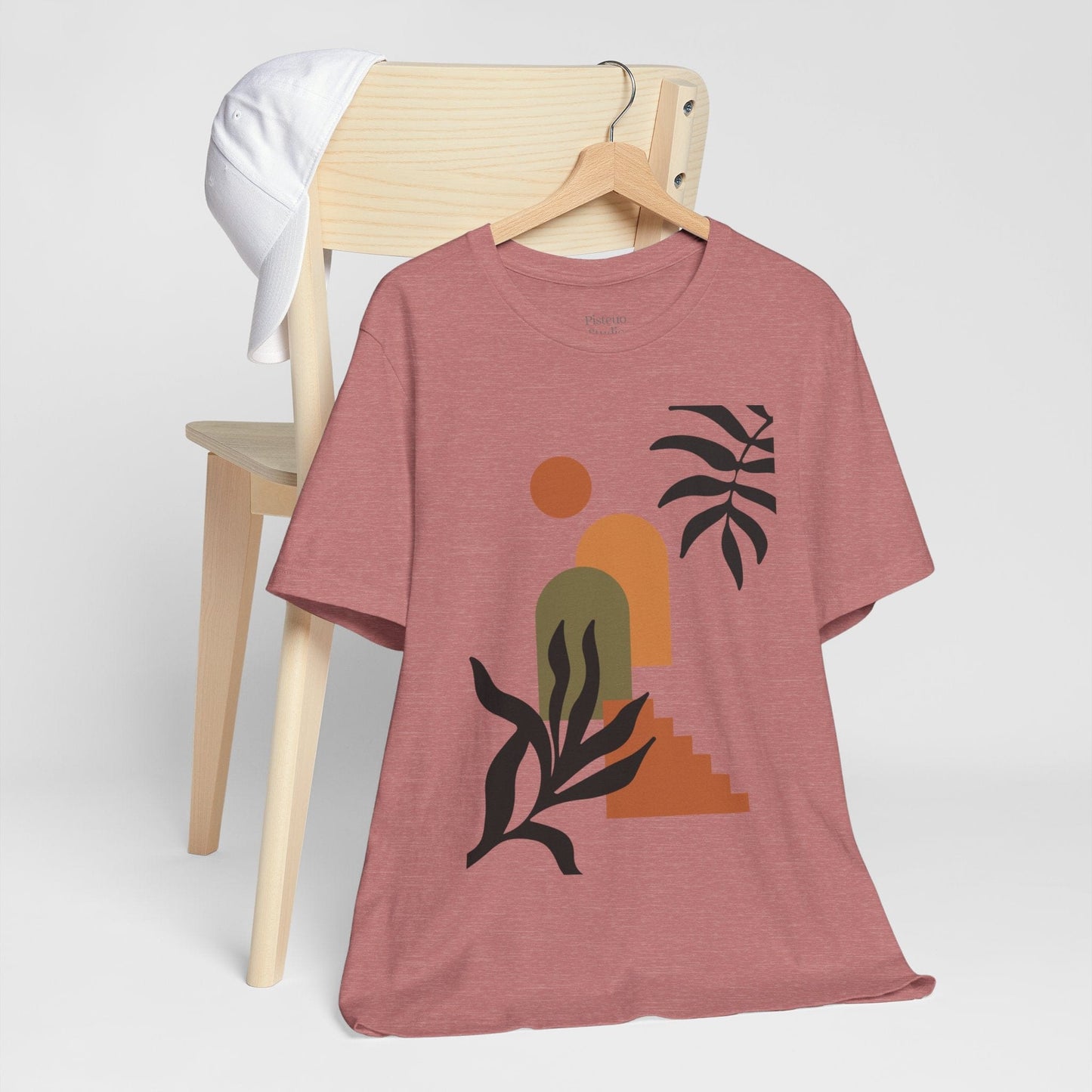 Earthly Mediterranean Doors & Stairs Soft Breathable Flowers T-Shirt