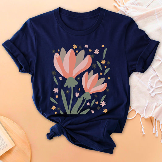 Floral Grandeur Soft Breathable T-Shirt