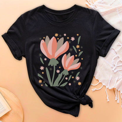 Floral Grandeur Soft Breathable T-Shirt