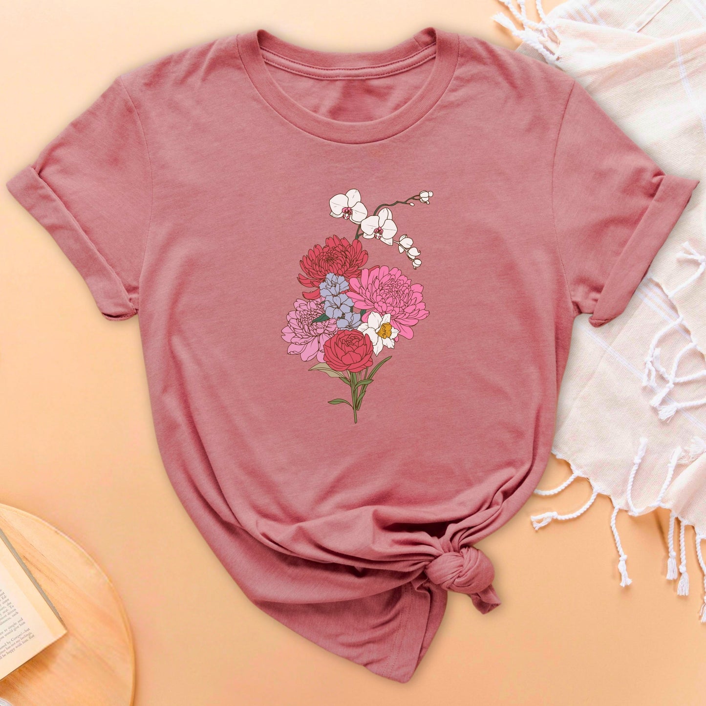 Floral Medley Bouquet Soft Breathable T-Shirt