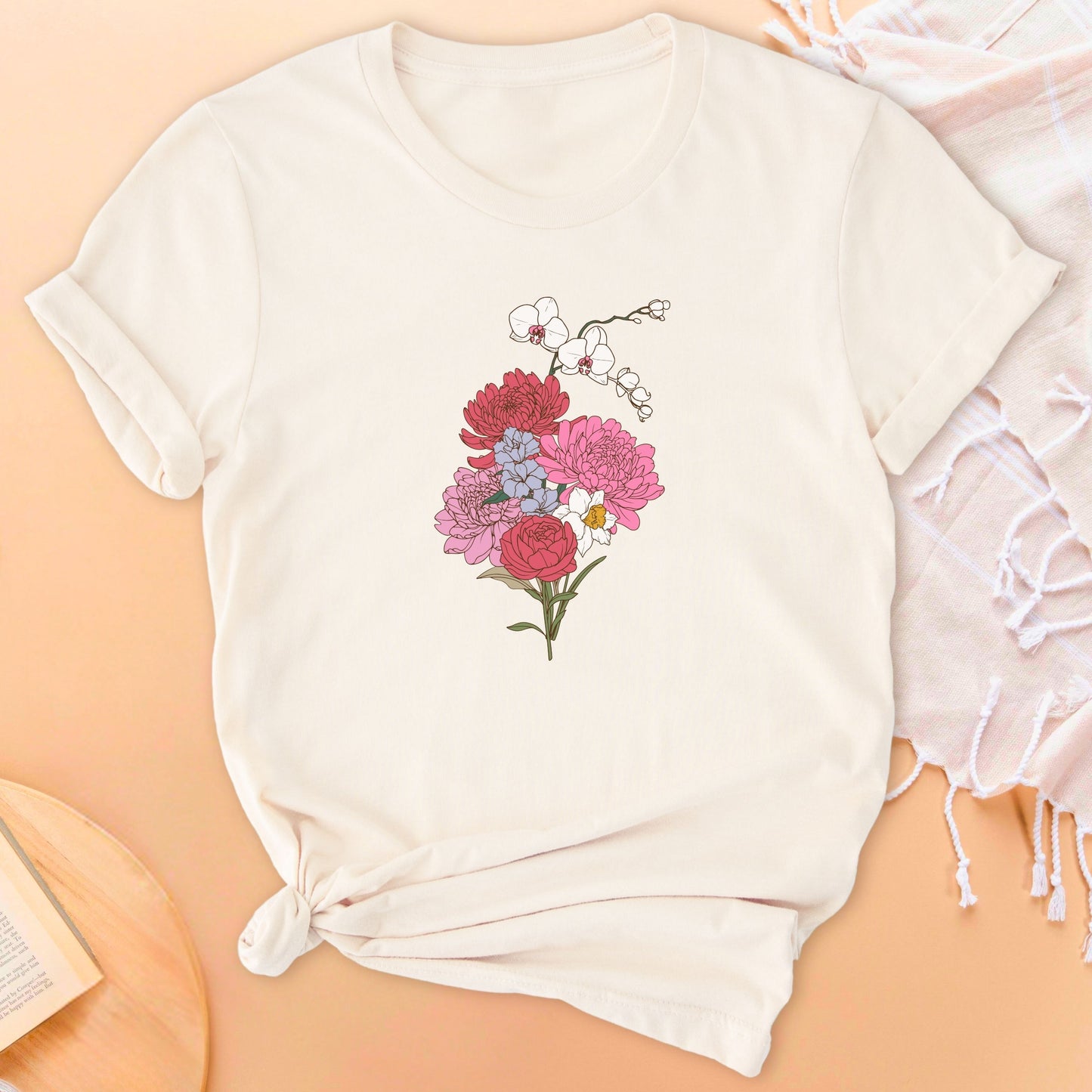 Floral Medley Bouquet Soft Breathable T-Shirt