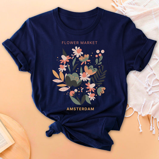 Flower Market Amsterdam Soft Breathable T-Shirt