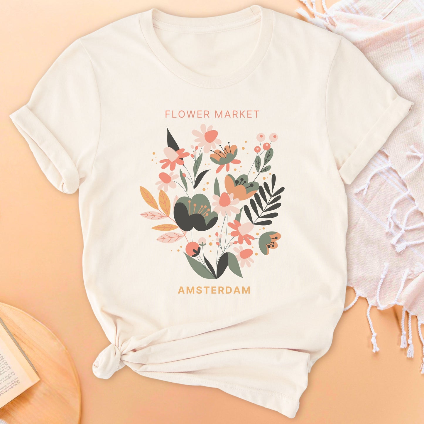 Flower Market Amsterdam Soft Breathable T-Shirt