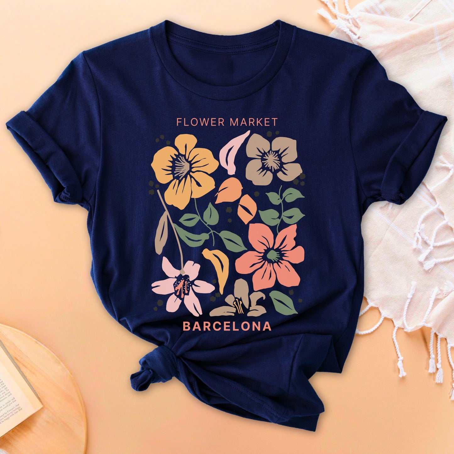 Flower Market Barcelona Soft Breathable T-Shirt