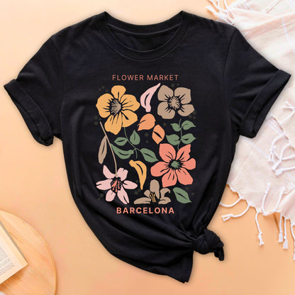 Flower Market Barcelona Soft Breathable T-Shirt