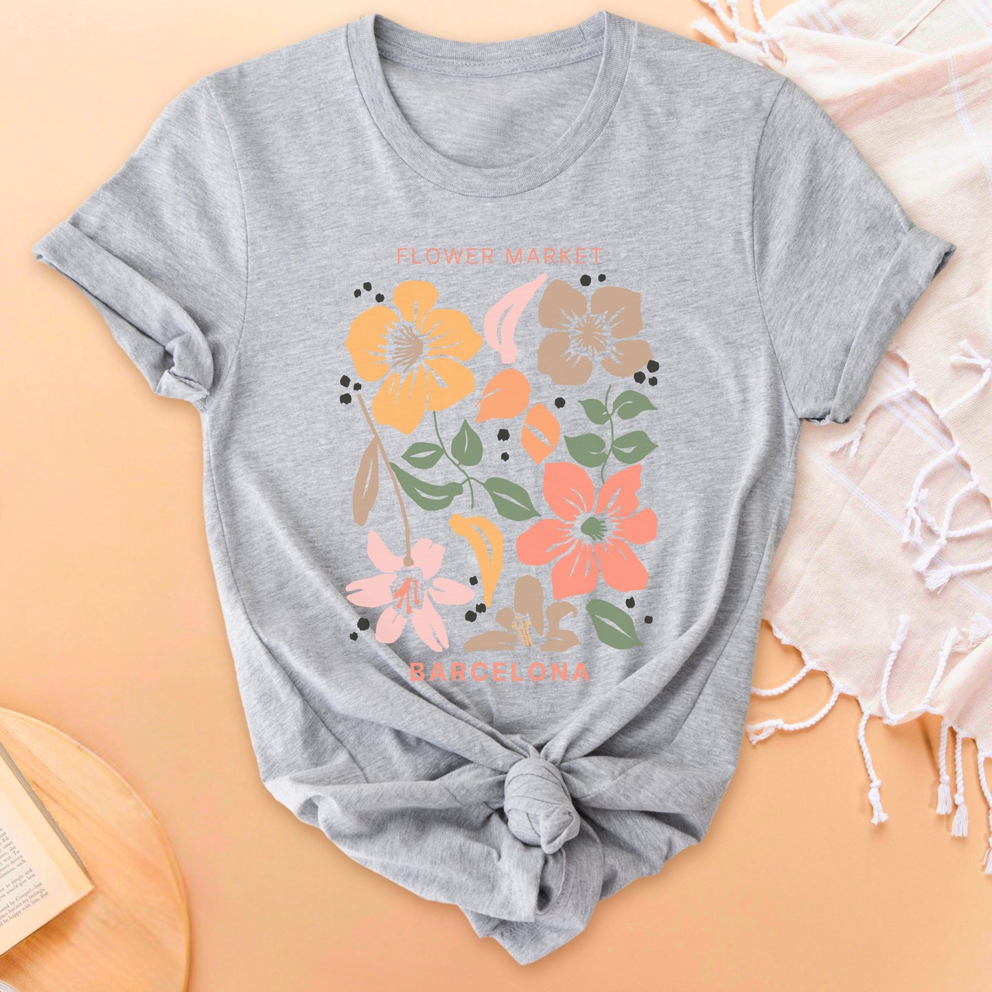 Flower Market Barcelona Soft Breathable T-Shirt