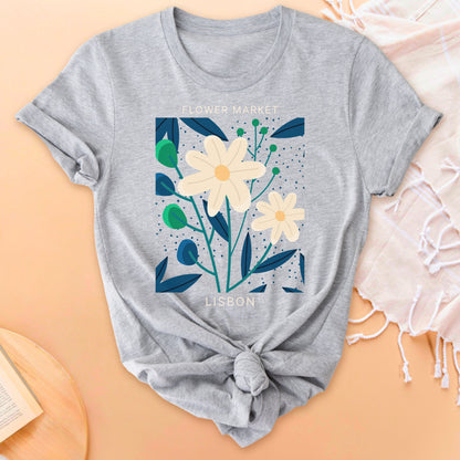 Flower Market Lisbon Soft Breathable T-Shirt