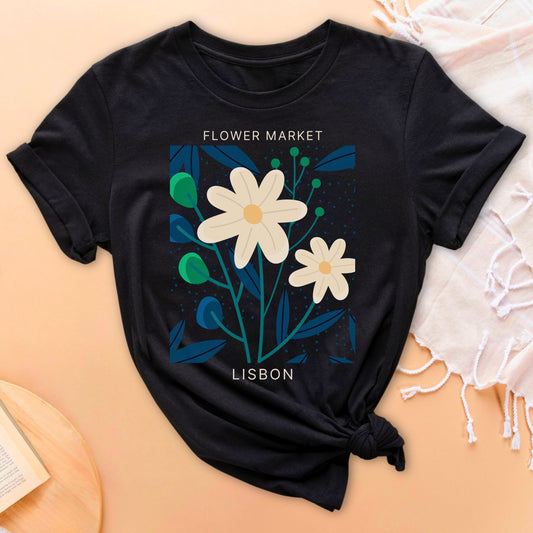 Flower Market Lisbon Soft Breathable T-Shirt