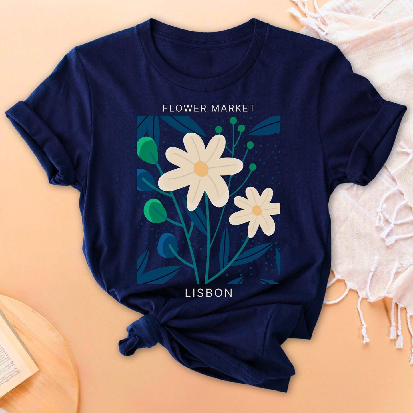 Flower Market Lisbon Soft Breathable T-Shirt