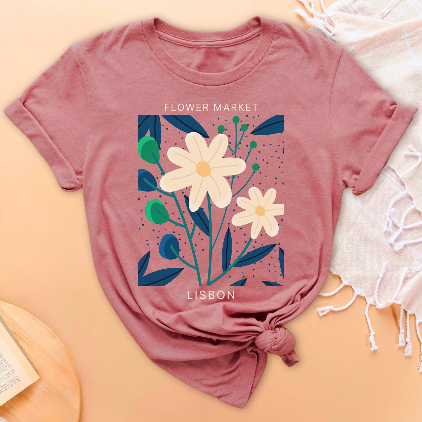 Flower Market Lisbon Soft Breathable T-Shirt