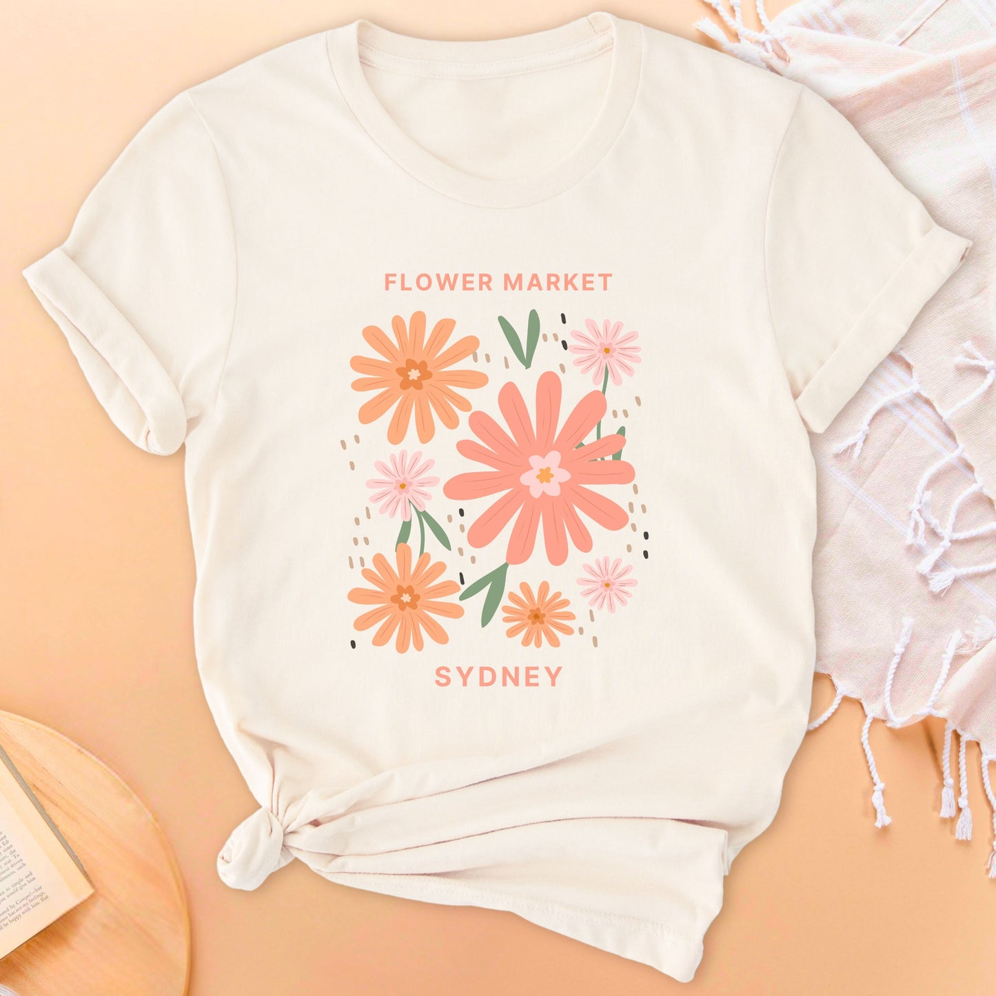 Flower Market Sydney Soft Breathable T-Shirt