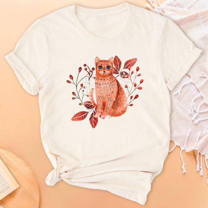 Folk Art Tangerine Whiskers Soft Breathable T-Shirt