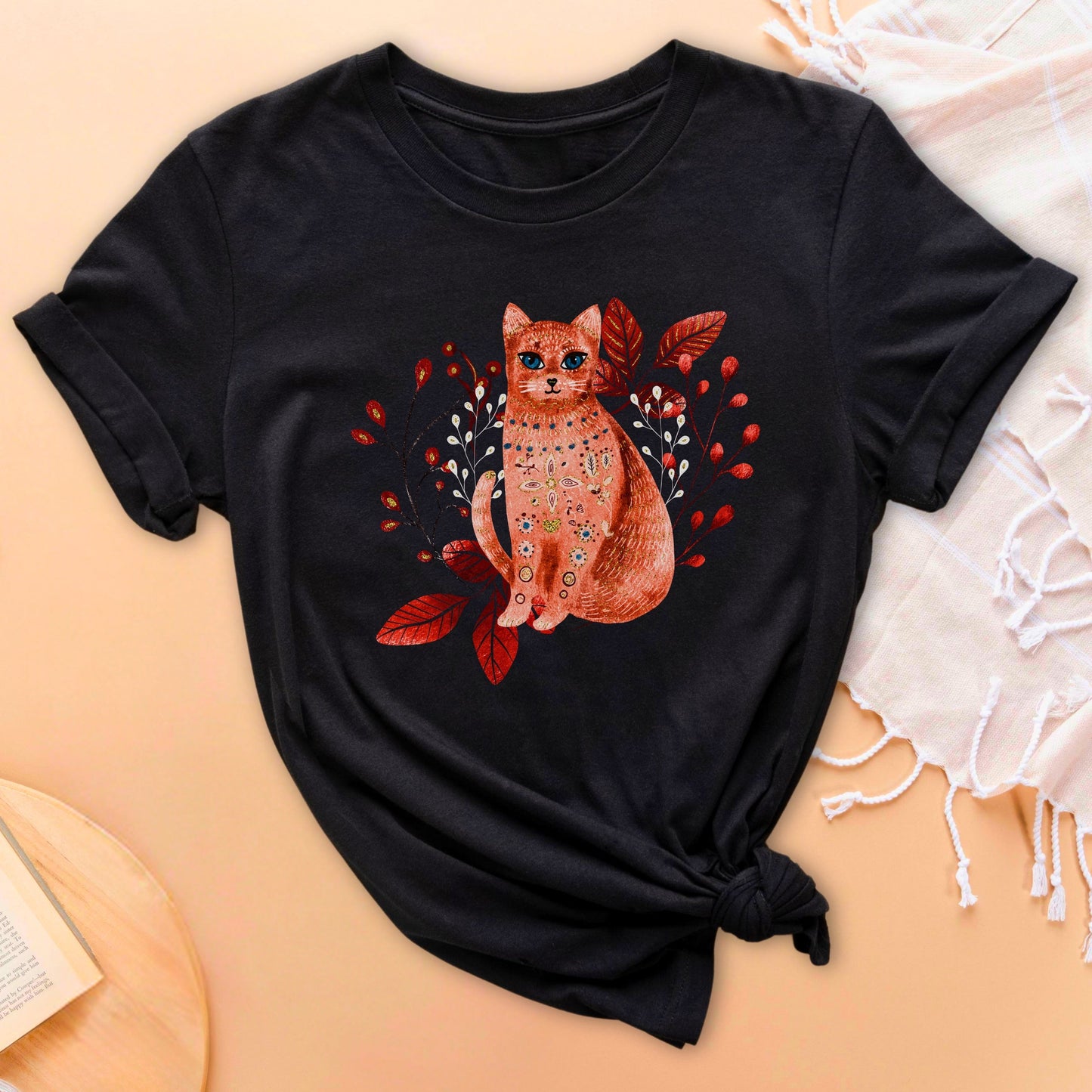 Folk Art Tangerine Whiskers Soft Breathable T-Shirt