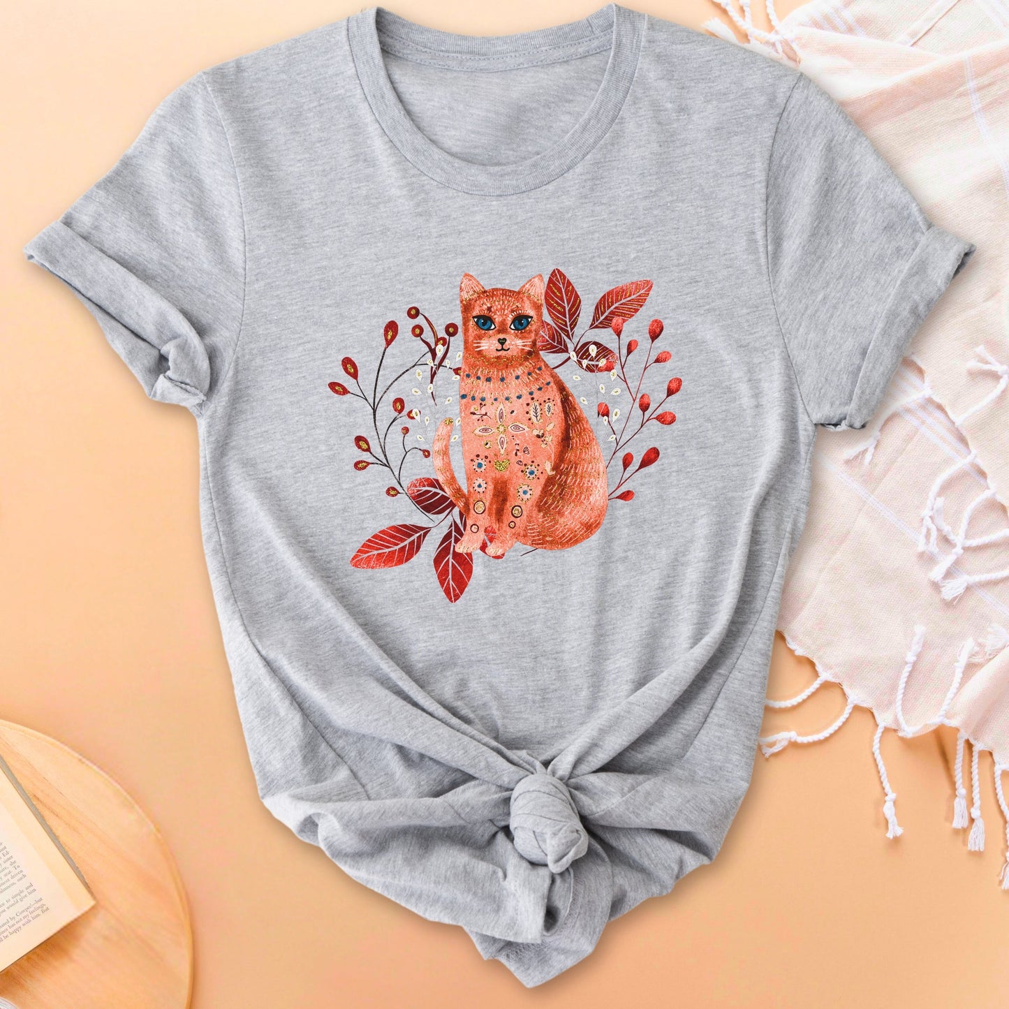 Folk Art Tangerine Whiskers Soft Breathable T-Shirt