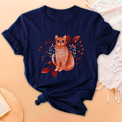 Folk Art Tangerine Whiskers Soft Breathable T-Shirt