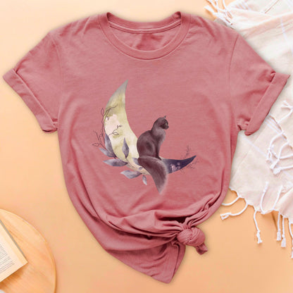 Lunar Feline Soft Breathable T-Shirt